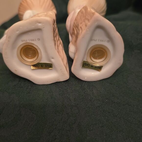 1993 Precious‎ Moments Boy Girl on Stump Salt Pepper Shakers 4 in tall - Picture 7 of 8